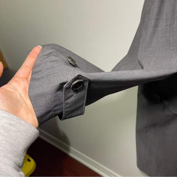 Brooks Brothers Loro Piana Men grey Storm system mohair wool blend overcoat 46L - Picture 6 of 11